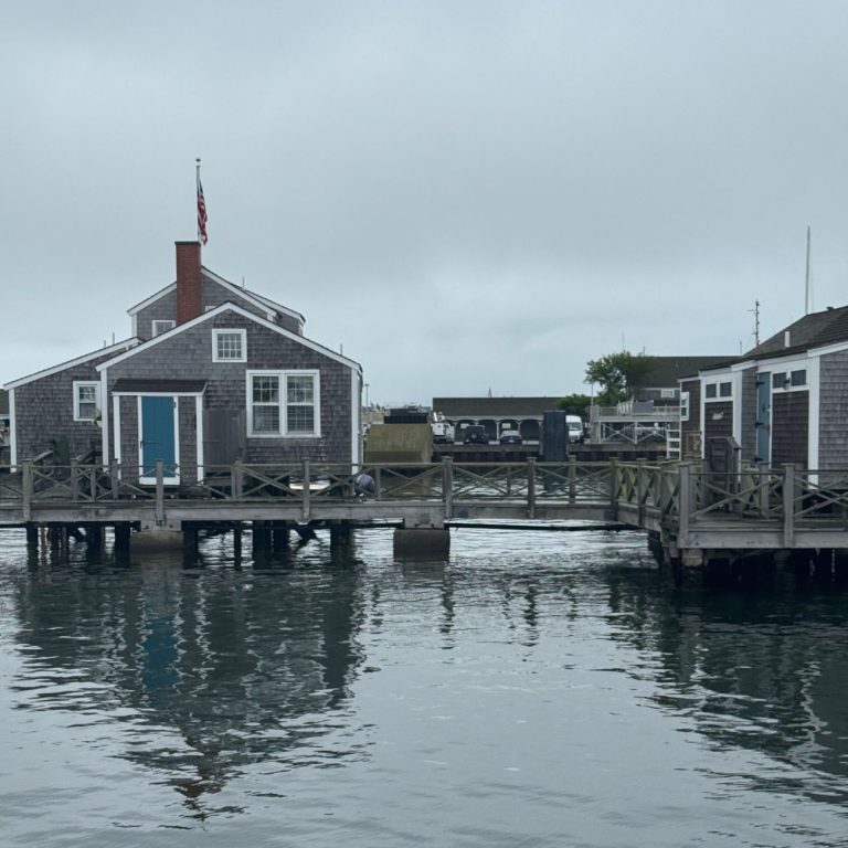 Nantucket on a budget Harbor foggy gloomy day