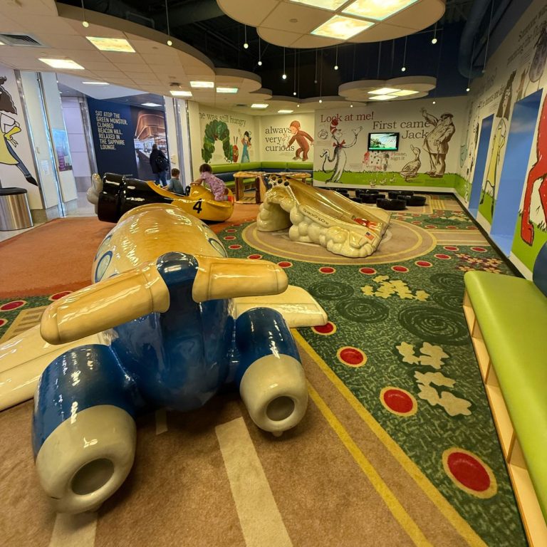 Boston Logan Airport wit kids play area toys activities