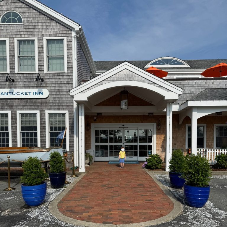 Nantucket Inn entrance child standing in entryway