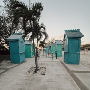 Grand Cayman with kids Seven Mile Beach public beach vendor stalls